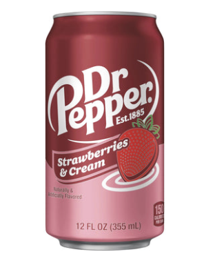 Dr Pepper Strawberries & Cream 355ml (x12)
