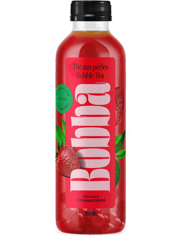 Bobba - bubble tea fraise 355ml (x12)