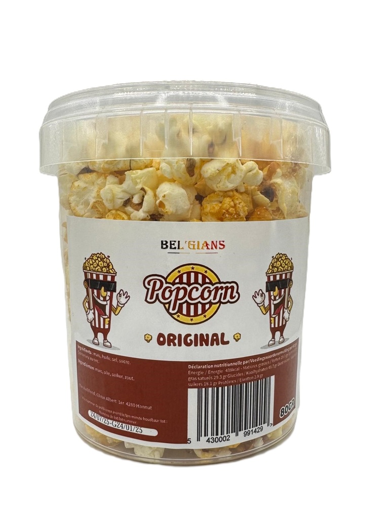 Pop Corn Bel'Gians - Original 80gr (x8) 