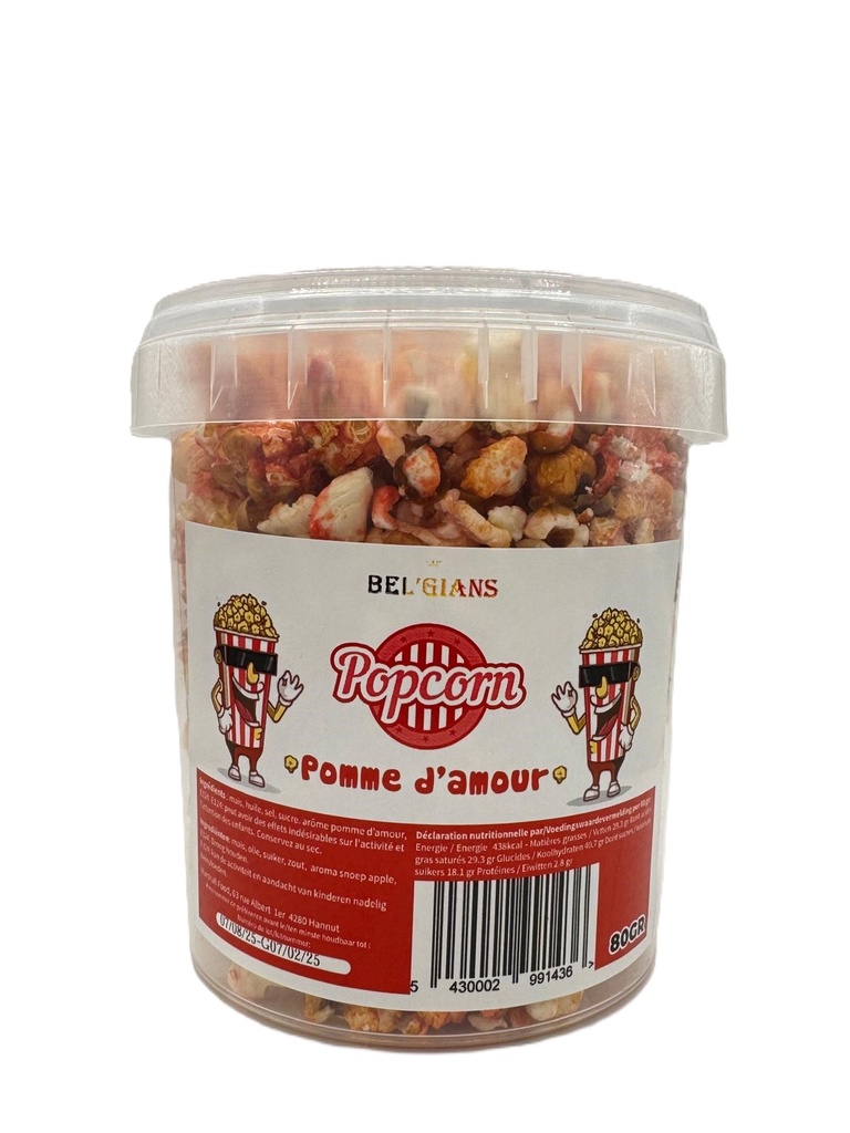 Pop Corn Bel'Gians - Pomme d’amour 90gr (x8)