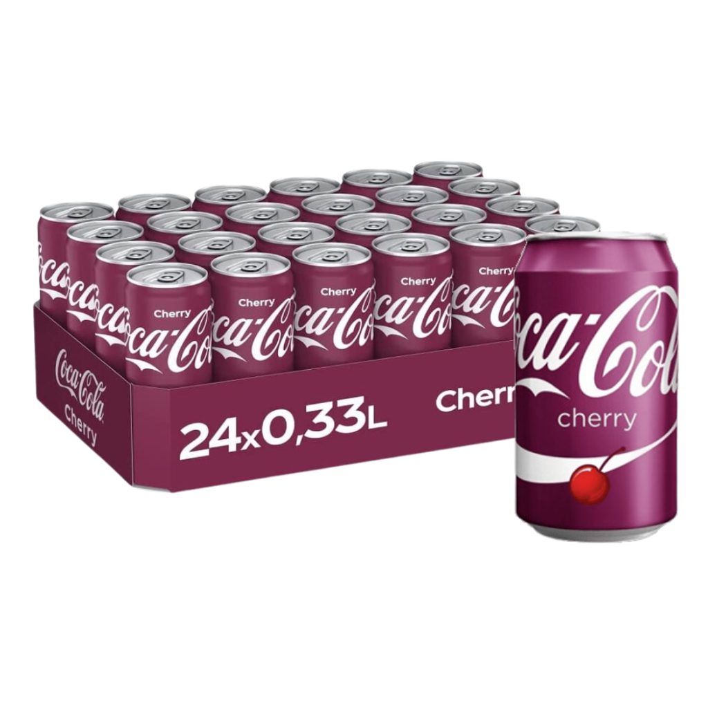 Coca cola cherry 33cl (x24) Import - étiquettes Fr/Nl