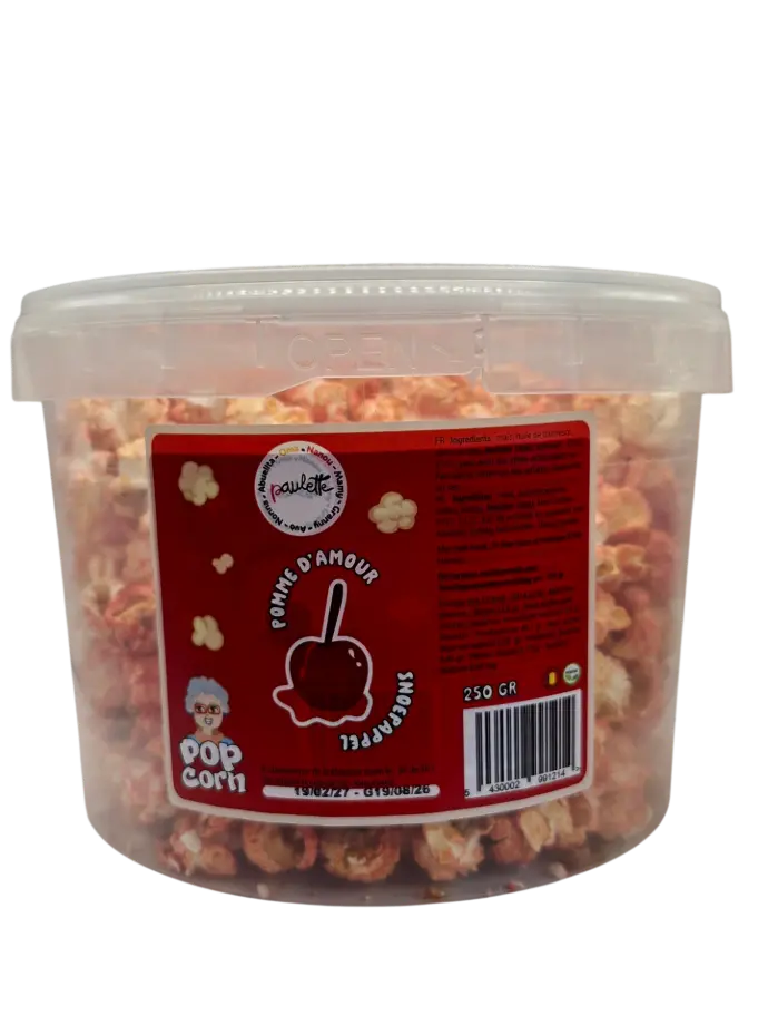 Grand Pop corn Paulette - Pomme d'amour 250 gr (x1)  