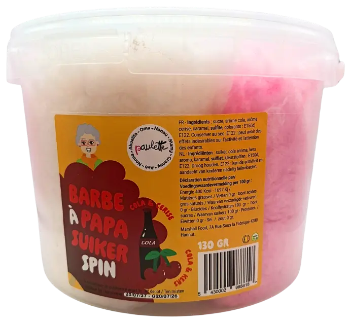 Paulette BAP - Mix Cola & Cerise 130gr x18