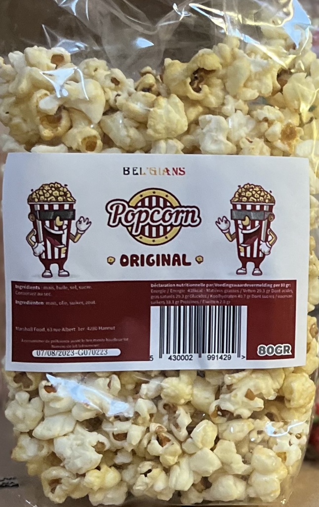 Pop Corn Bel'Gians - Original 80gr MF