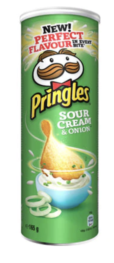 Pringles - Sour Cream & Onion 165gr (x19)