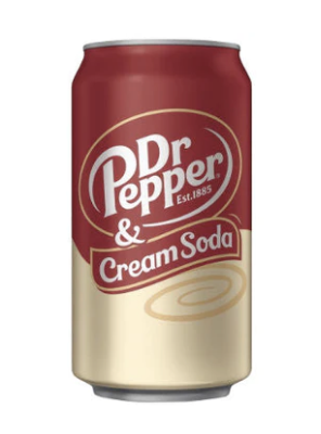 Dr Pepper Cream Soda 355ml (x12)